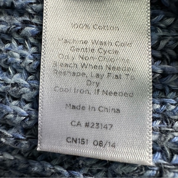 Talbots Health Blue Long Sleeve Sweater, Zipper Sides, Medium - Picture 7 of 8